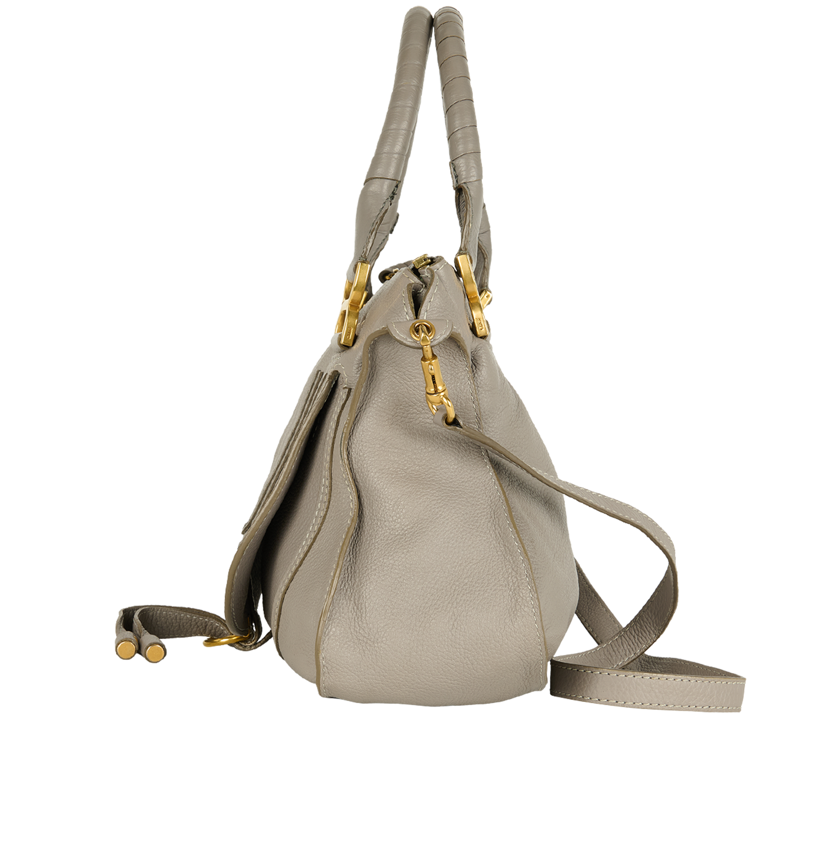 Marcie, &pound;595, Handbags, Grey, Leather, Bottom view